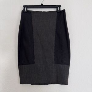 Bebe Womens Pencil Skirt Y2K Grey Size 2 Office Siren Classic Elegant